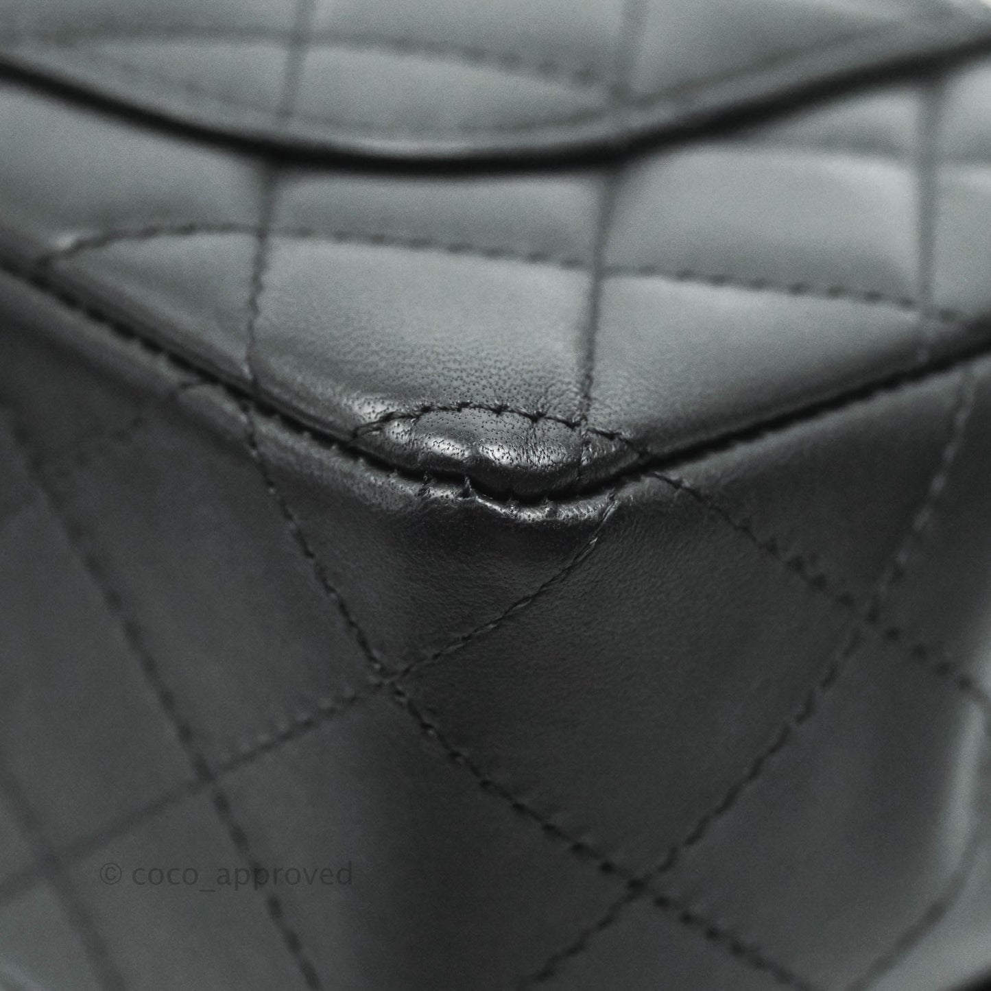 Chanel Quilted Mini Rectangular Lambskin Black Flap With Charms Gold Hardware 21C