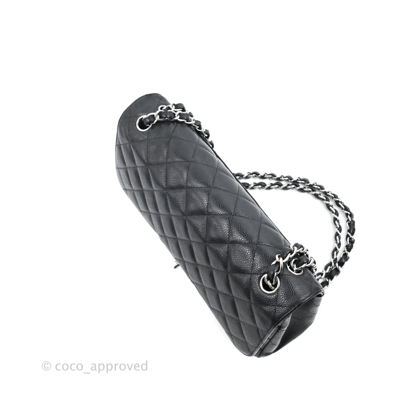 Chanel Jumbo Double Flap Black Caviar Silver Hardware⁣⁣