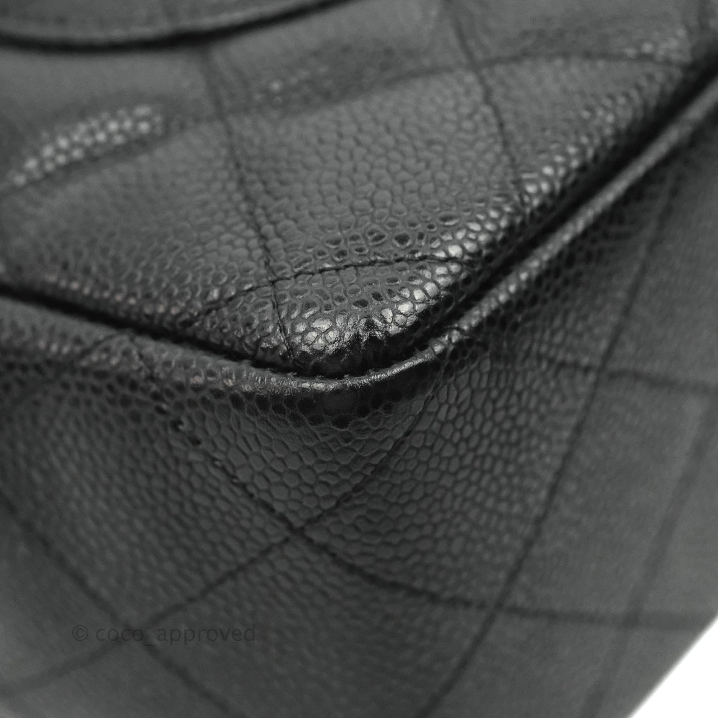 Chanel Jumbo Single Flap Black Caviar Gold Hardware
