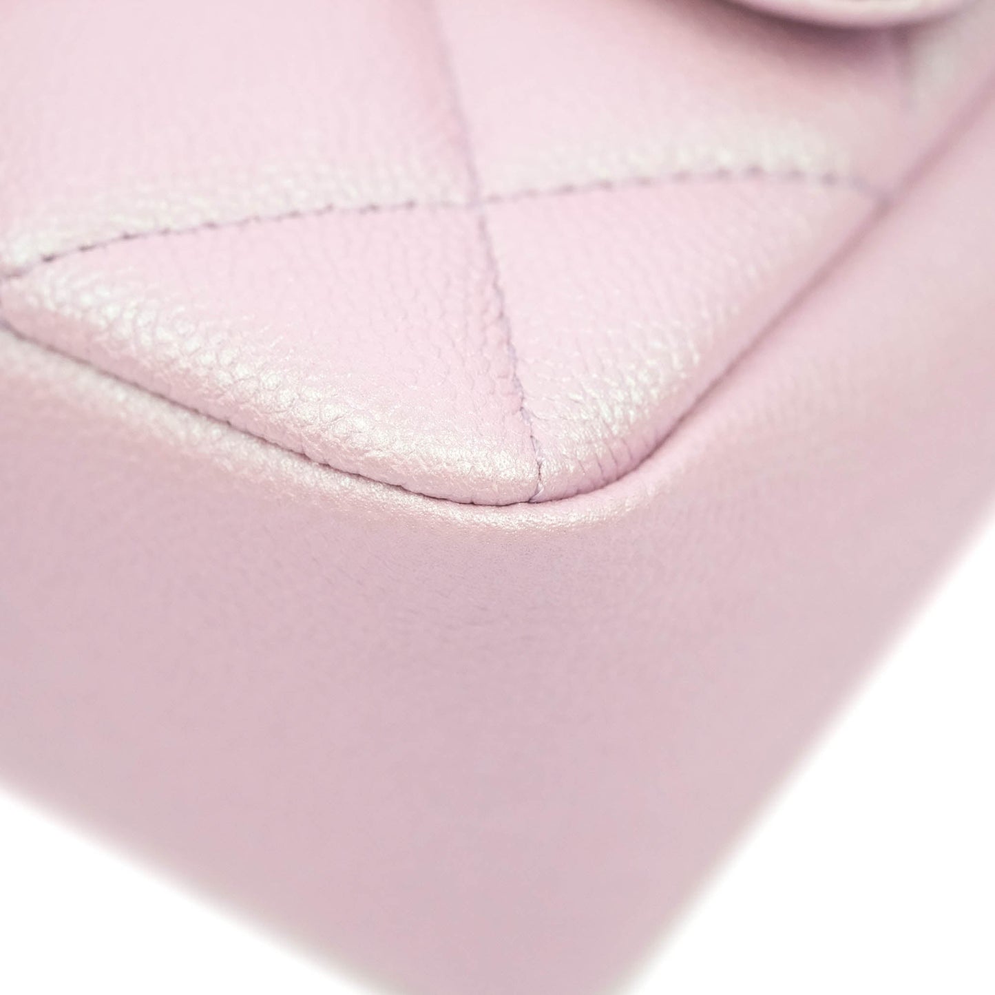 Chanel Quilted My Perfect Mini Iridescent Pink Caviar Aged Gold Hardware 21K