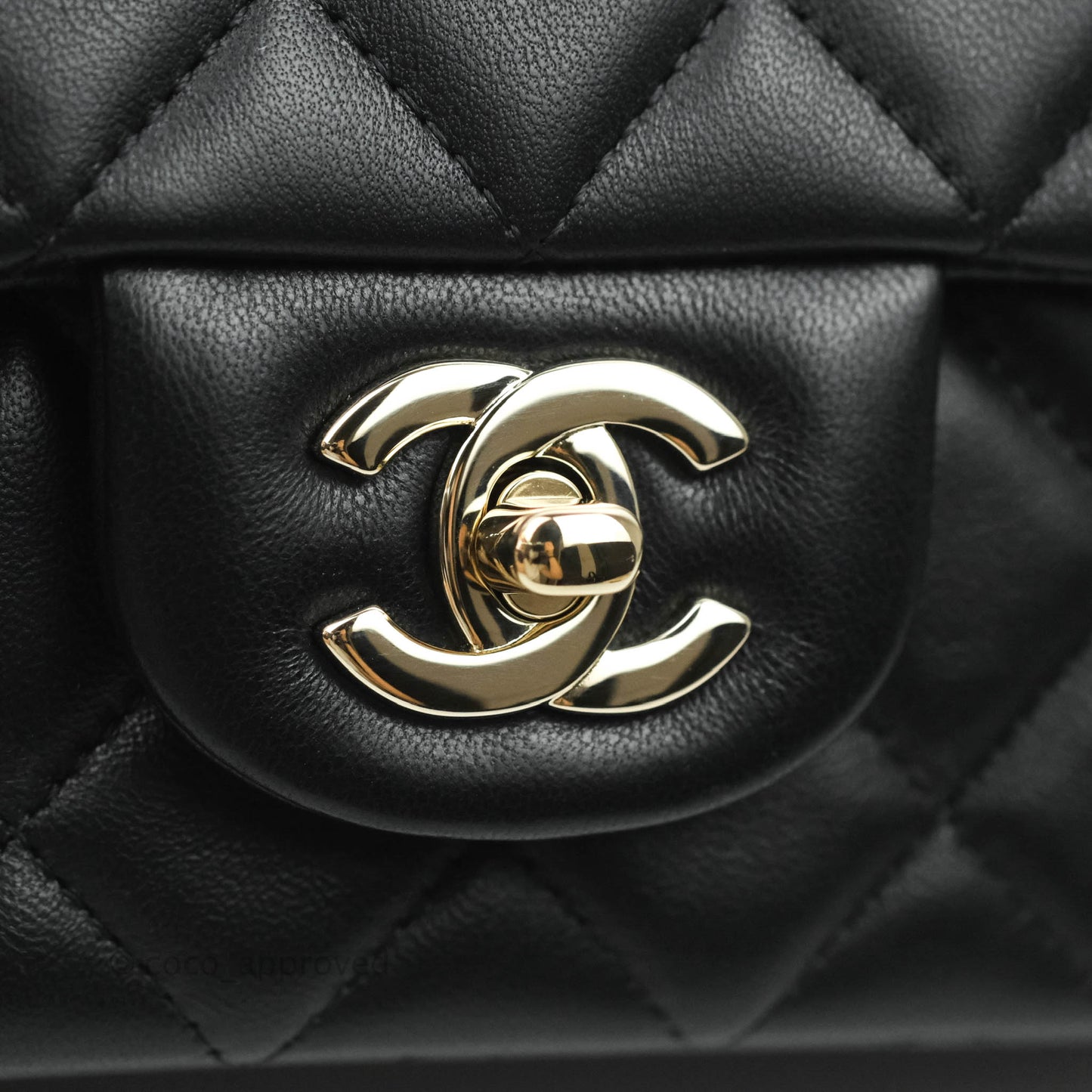 Chanel Quilted Mini Rectangular Lambskin Black Flap With Charms Gold Hardware 21C