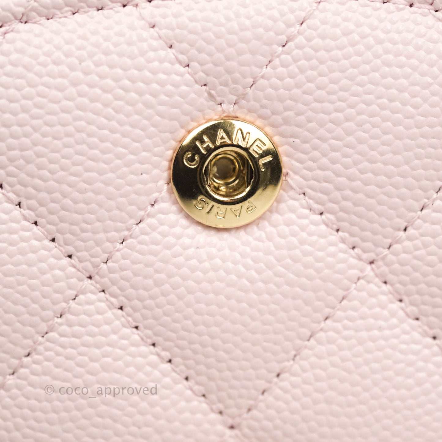 Chanel Classic M/L Medium Flap Quilted Light Pink Caviar Gold Hardware 22P