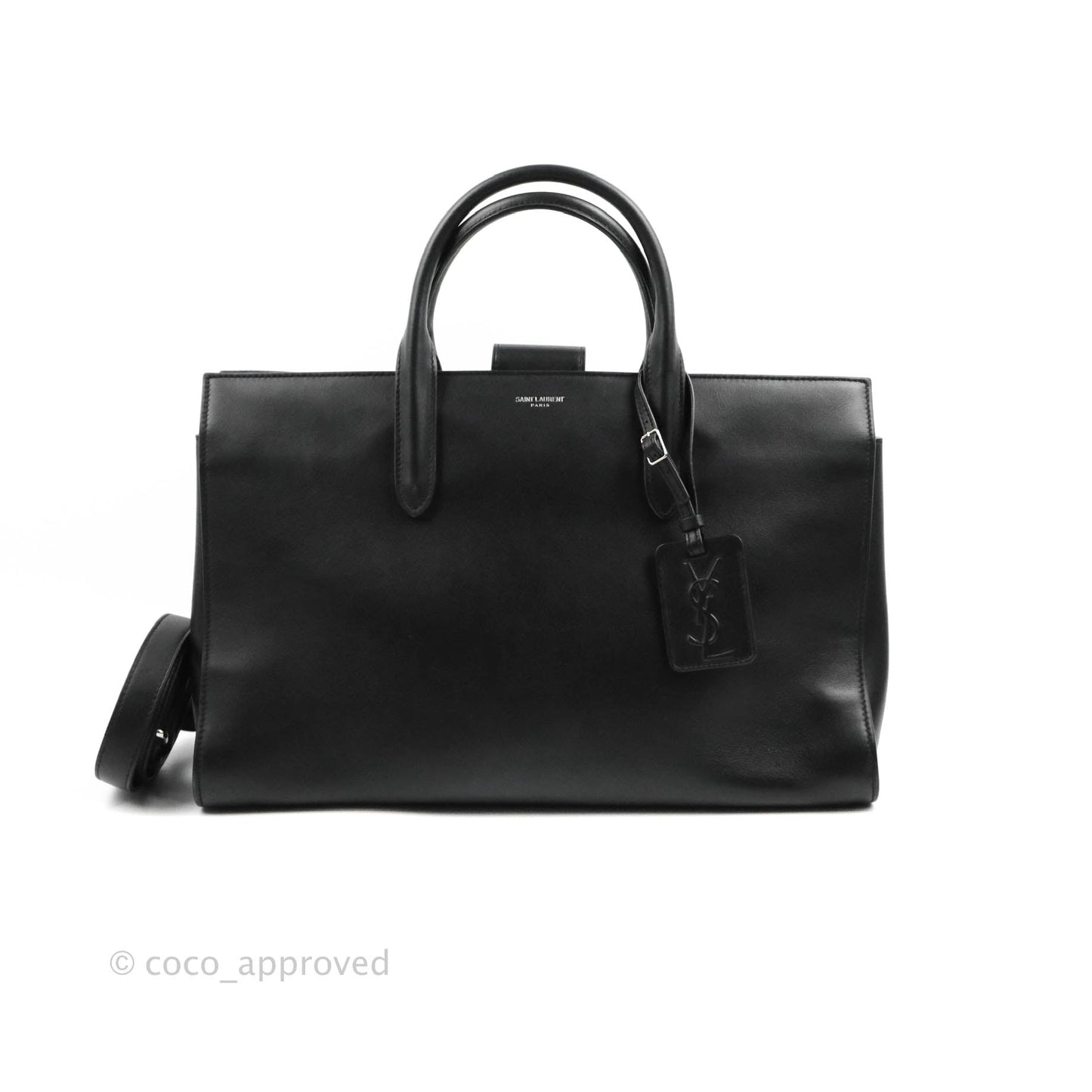 Saint Laurent Larger Jane Bag Black Silver Hardware