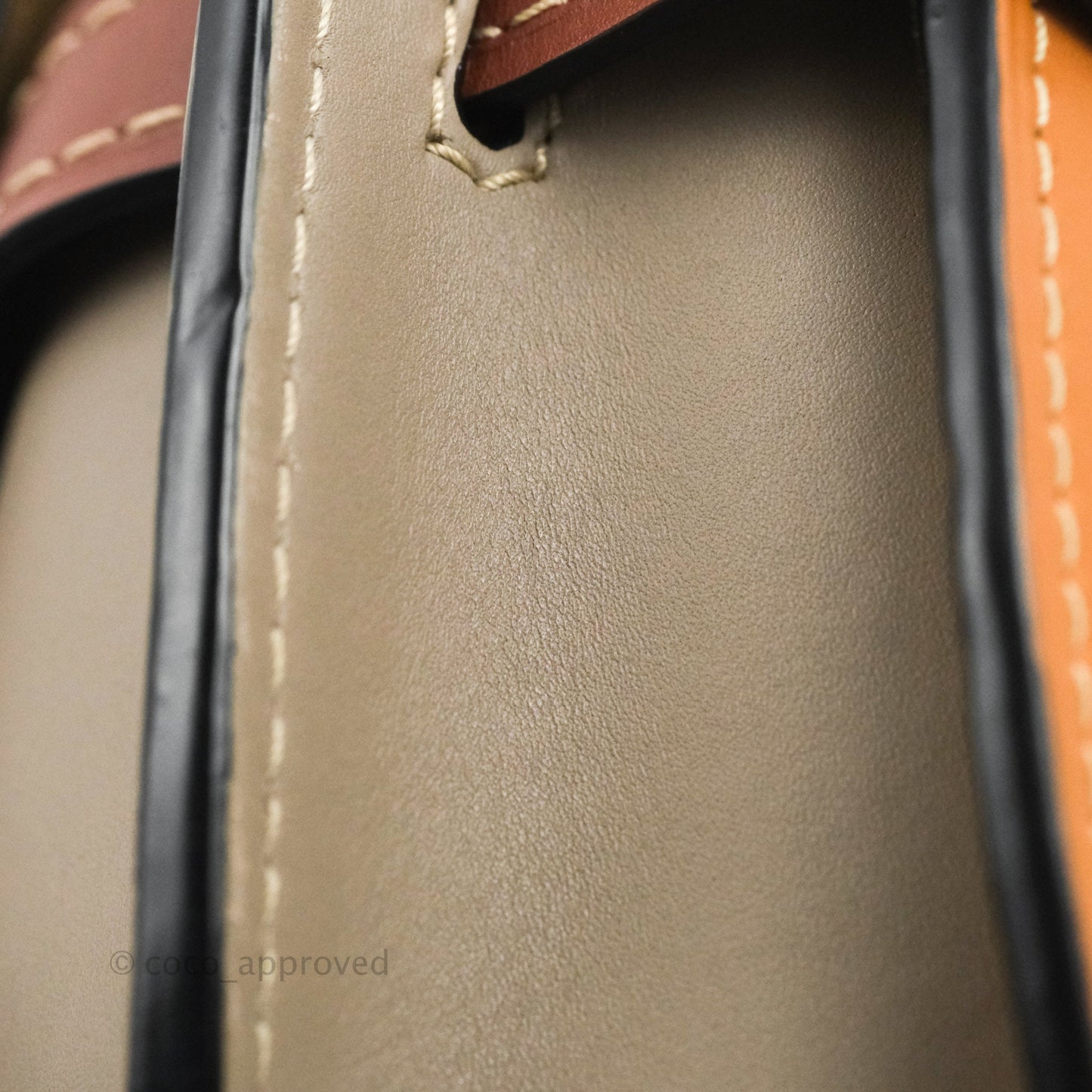 Loewe Small Gate Bag Smooth Calfskin Amber/Light Grey/Rust