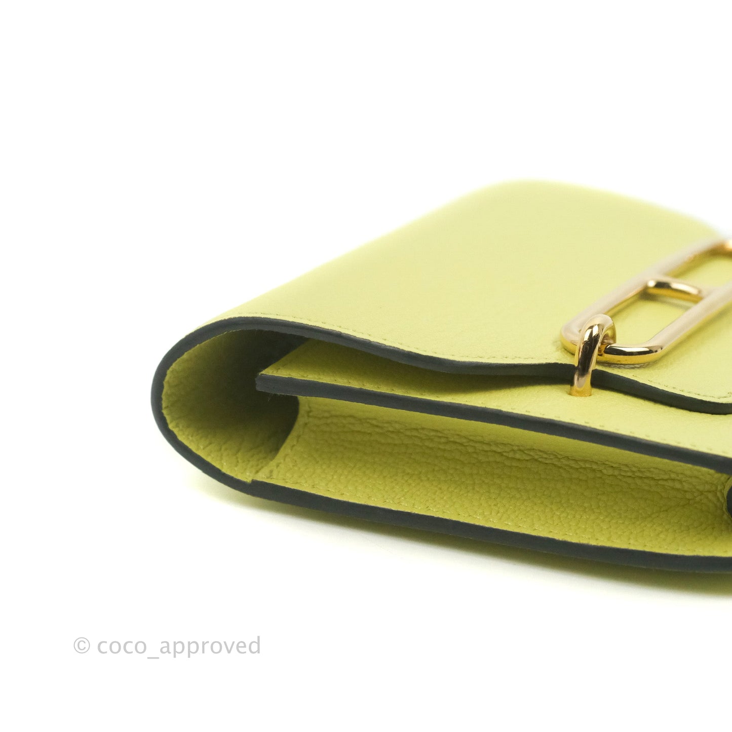 Hermès Roulis Slim Wallet Chevre Mysore Jaune Bourgeon Gold Hardware