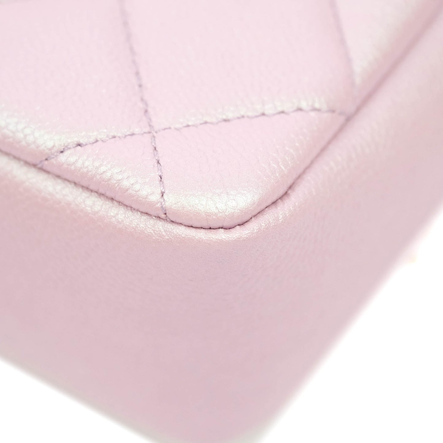 Chanel Quilted My Perfect Mini Iridescent Pink Caviar Aged Gold Hardware 21K