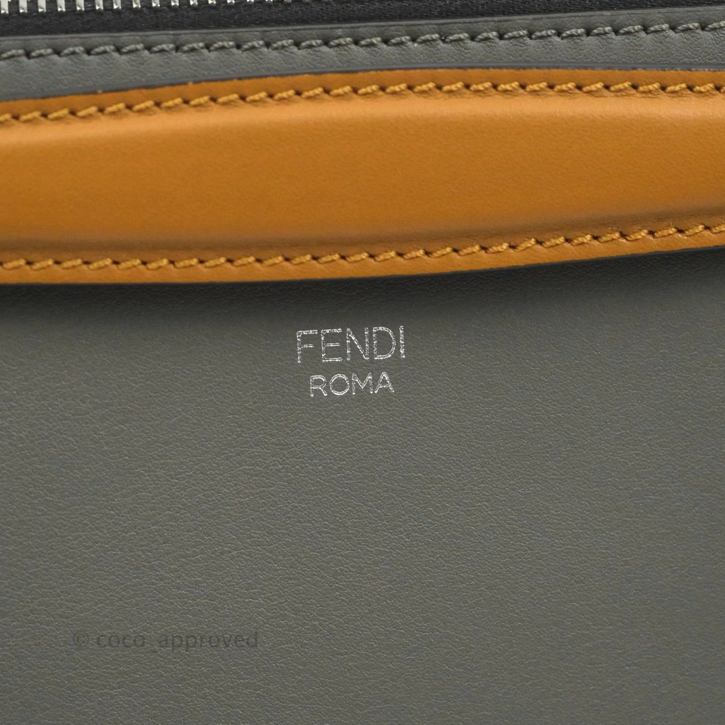 Fendi Medium By The Way Multicolour grey/Tan Grained Leather