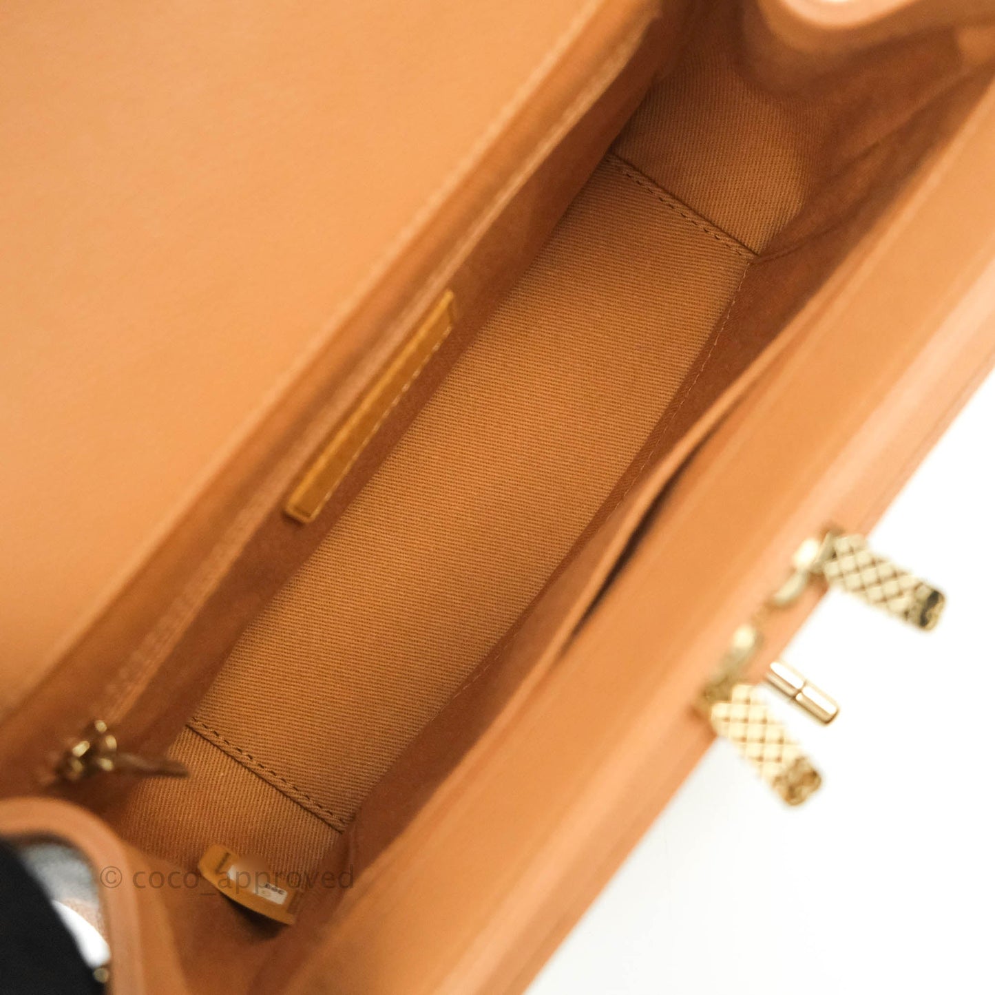 Chanel Quilted Medium Business Affinity Flap Caramel Caviar Gold Hardware 21P