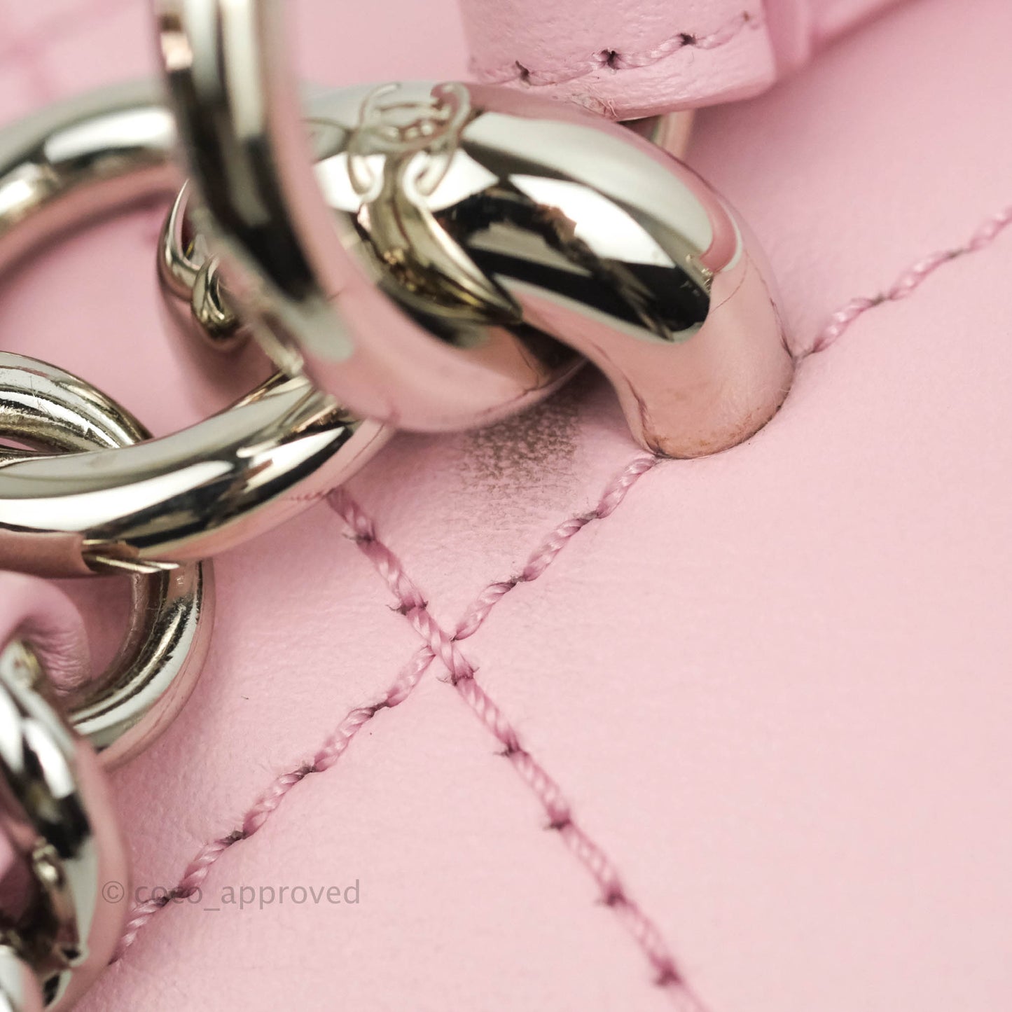 Chanel Stitched Ring My Bag Flap Crossbody Pink Calfskin