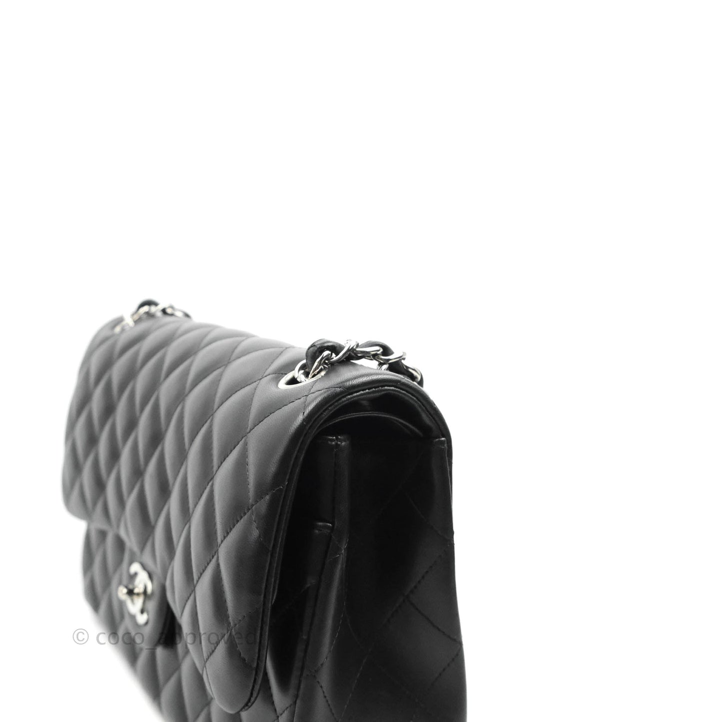 Chanel Jumbo Double Flap Black Lambskin Silver Hardware⁣⁣