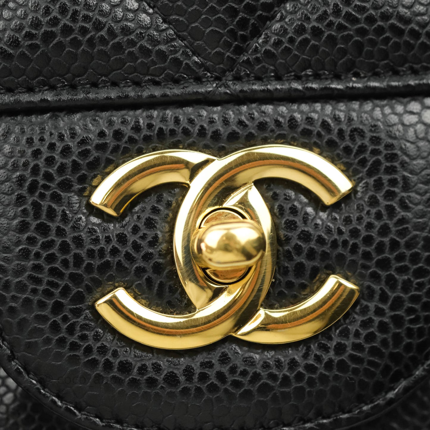 Chanel Jumbo Single Flap Black Caviar Gold Hardware