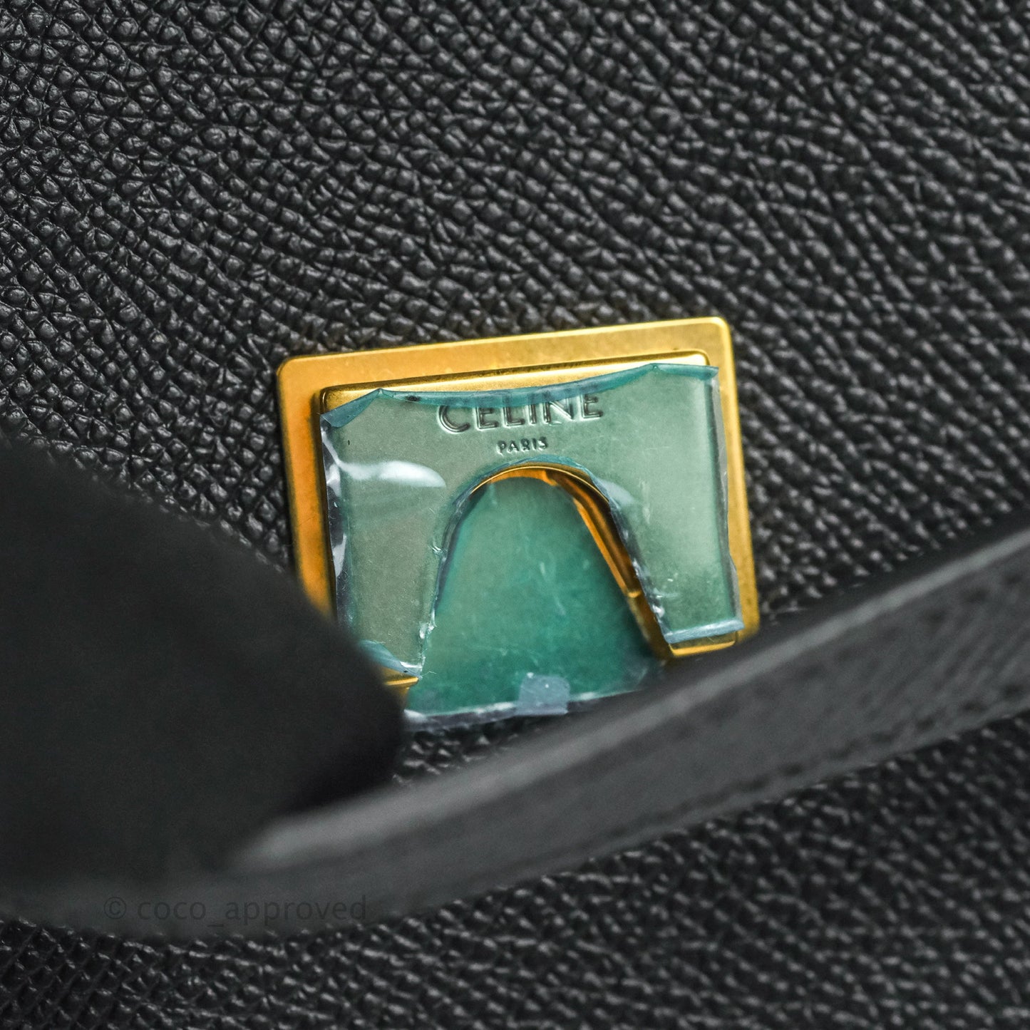 Celine Micro Belt Bag Dark Grey Grained Calfskin Gold Hardware