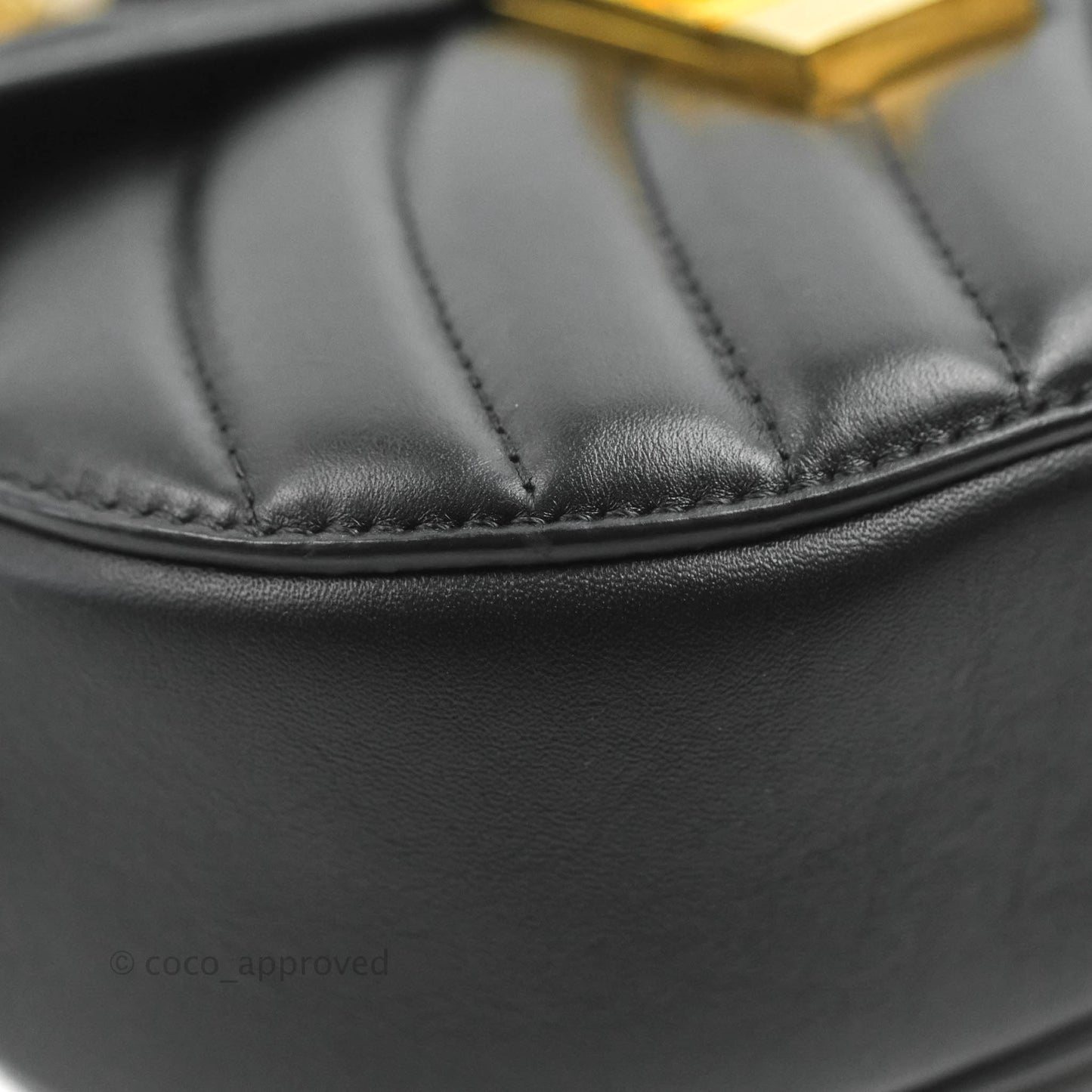 Chloe Quilted Mini Drew Bijou Crossbody Bag Black Smooth Calfskin Gold Hardware