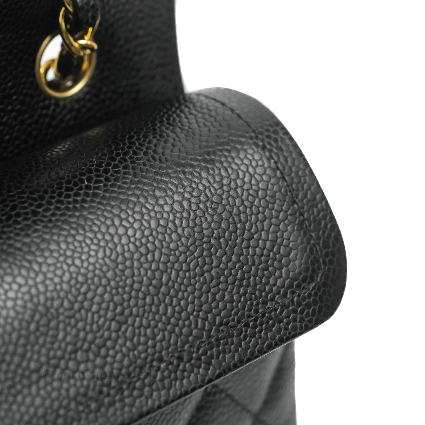 Chanel Small Classic Quilted Flap Black Caviar Gold Hardware
