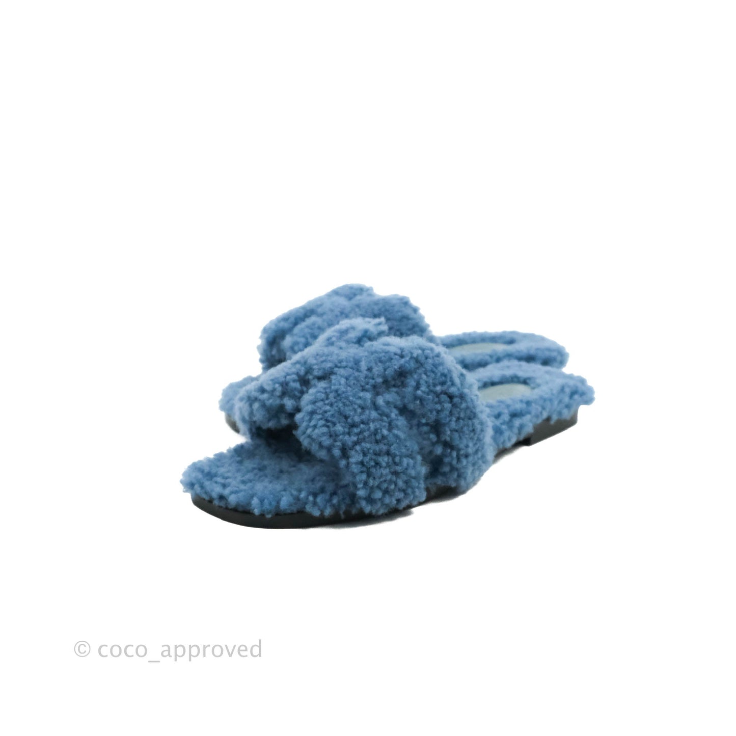 Hermès Teddy Oran Sandals in Bleu Size 37