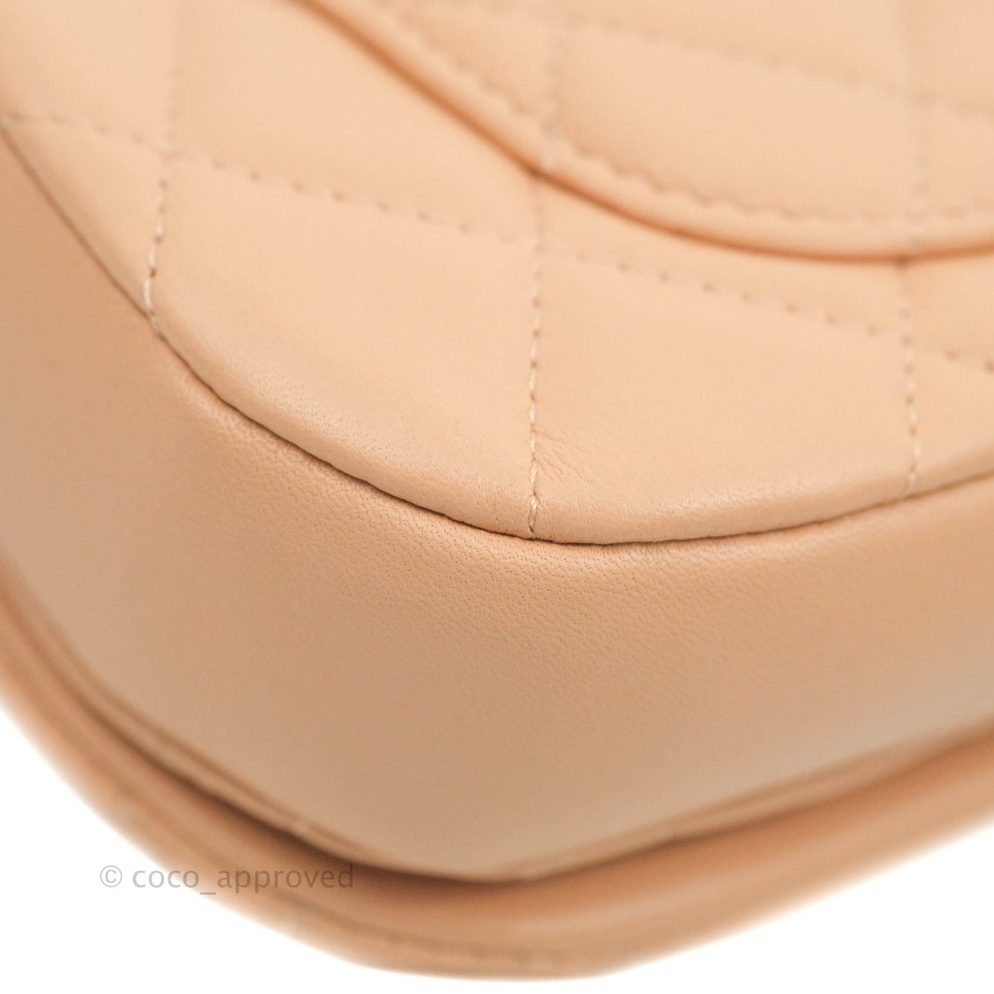 Chanel Clutch with Chain Beige Pink Calfskin Aged Gold Hardware