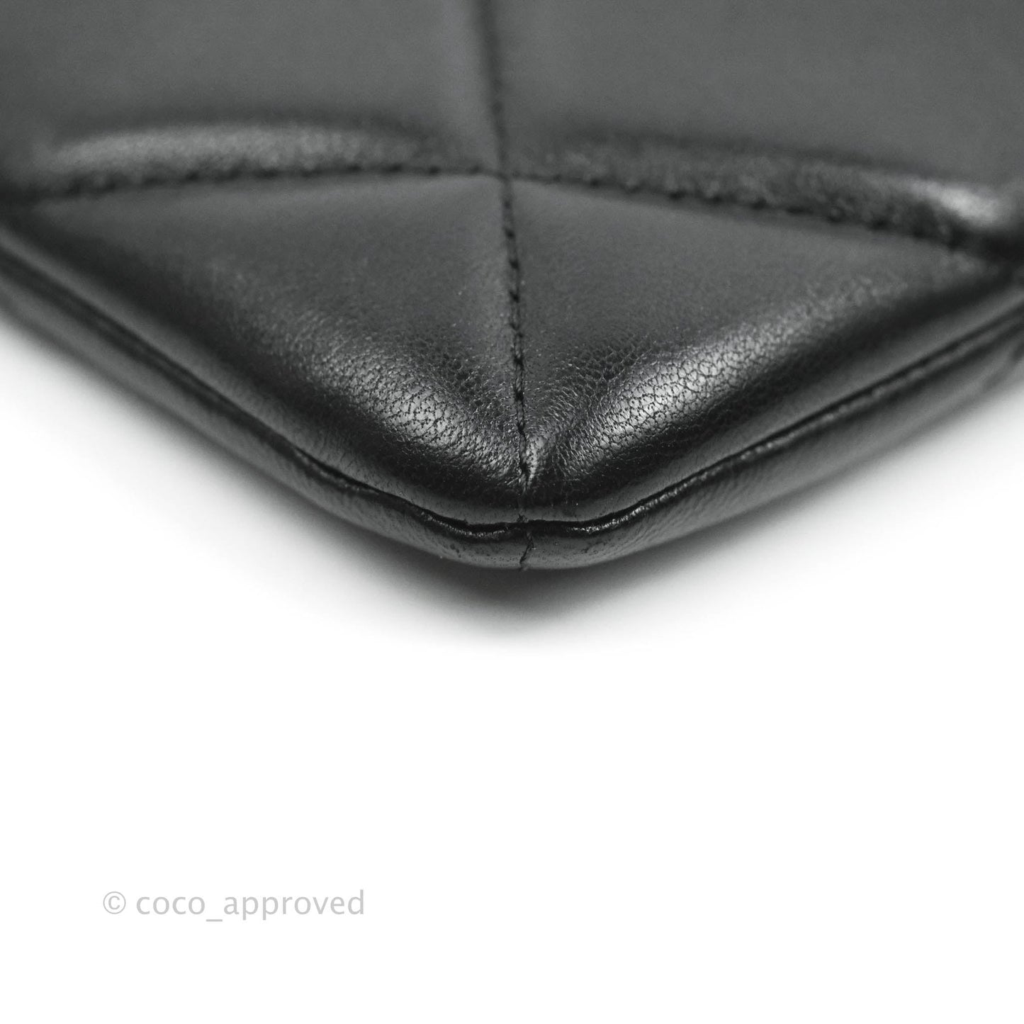 Chanel 19 Small Pouch Black Lambskin Gold Hardware