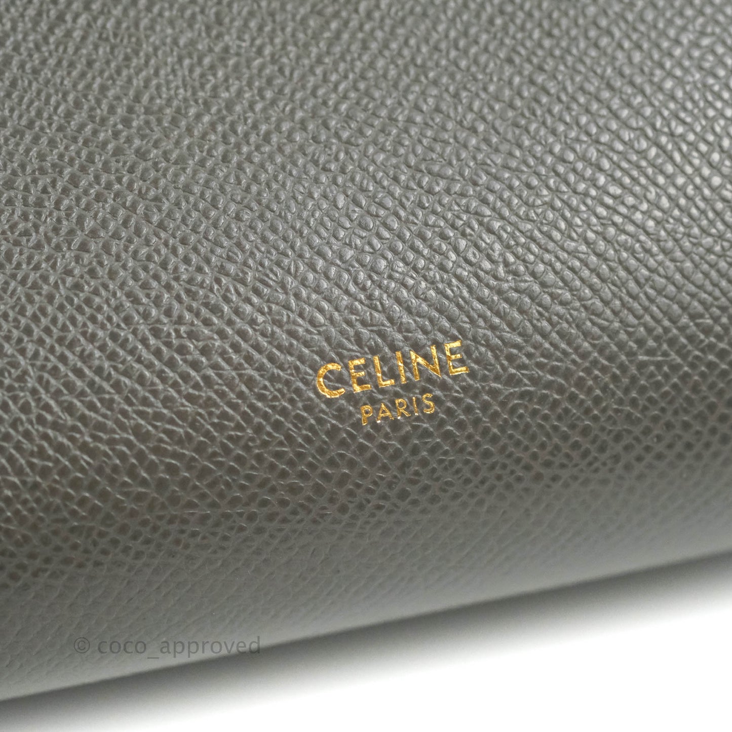 Celine Nano Belt Bag Grey Grained Calfskin Gold Hardware