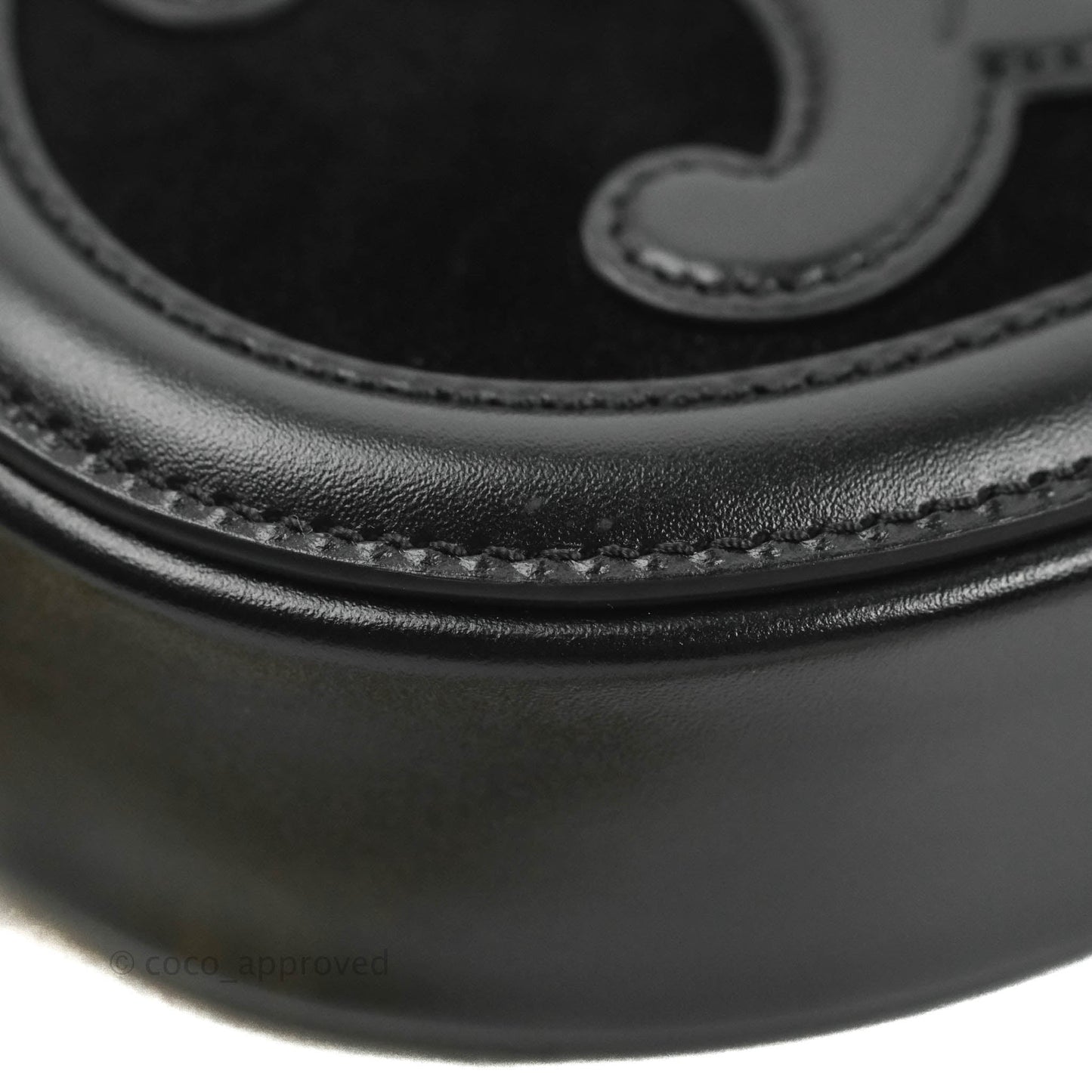 Celine Crossbody Purse With Chain In Velvet Black
