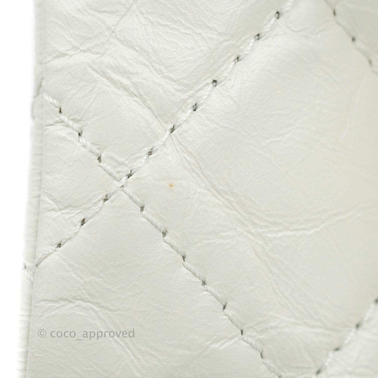 Chanel Small Gabrielle Backpack White Black Aged Calfskin