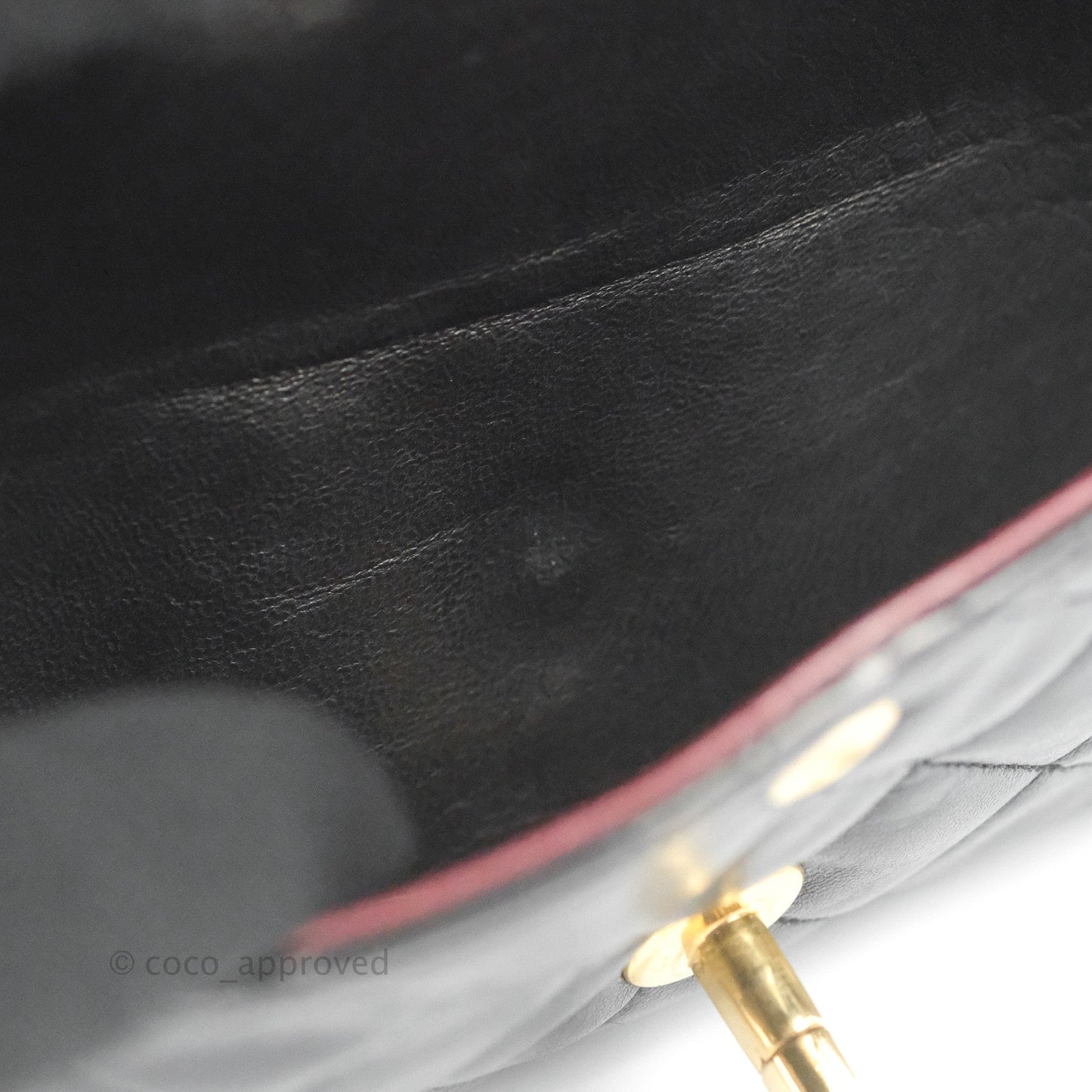 Chanel Vintage Classic Small S/M Flap Black Lambskin 24K Gold Hardware