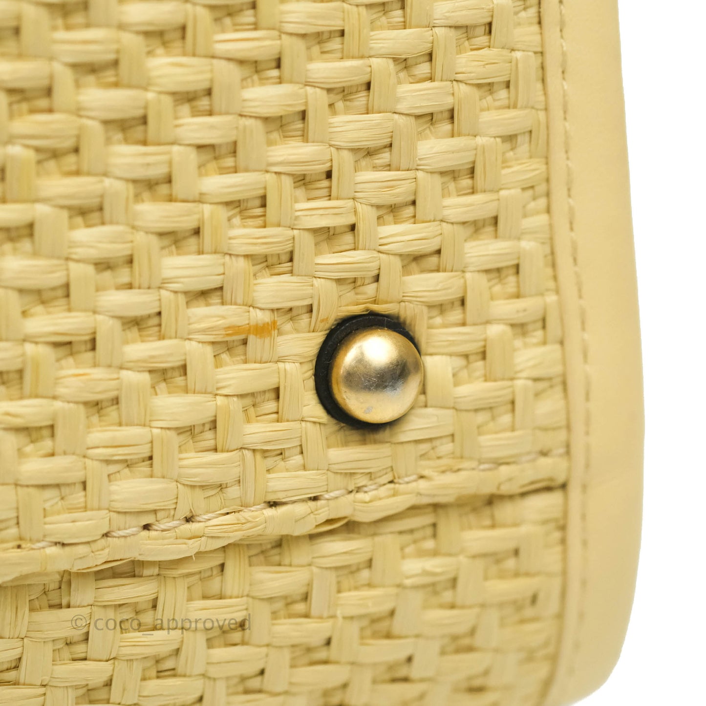 Chanel Large Deauville Tote Woven Chain Leather Logo 21S
