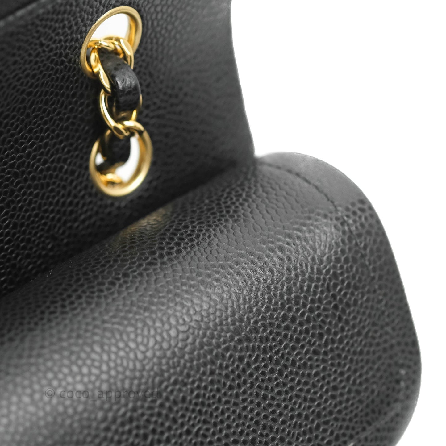 Chanel Classic M/L Medium Double Flap Black Caviar Gold Hardware