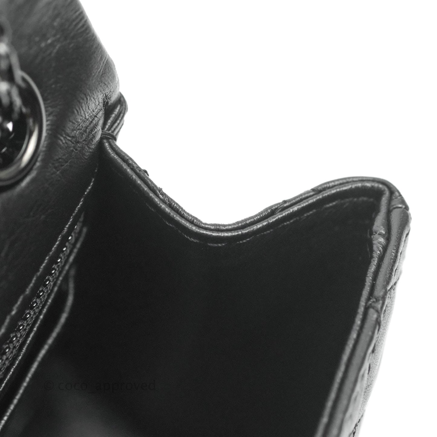 Chanel Mini Reissue 224 So Black Quilted Aged Calfskin Black Hardware