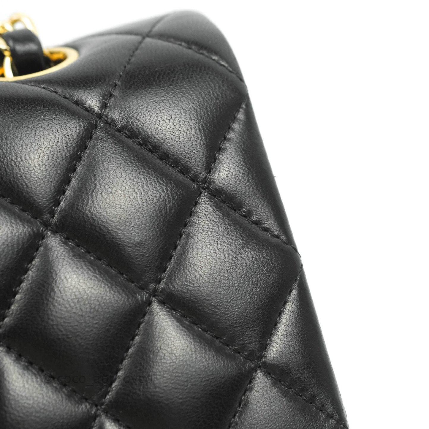 Chanel Classic M/L Flap Bag Black Lambskin Gold Hardware
