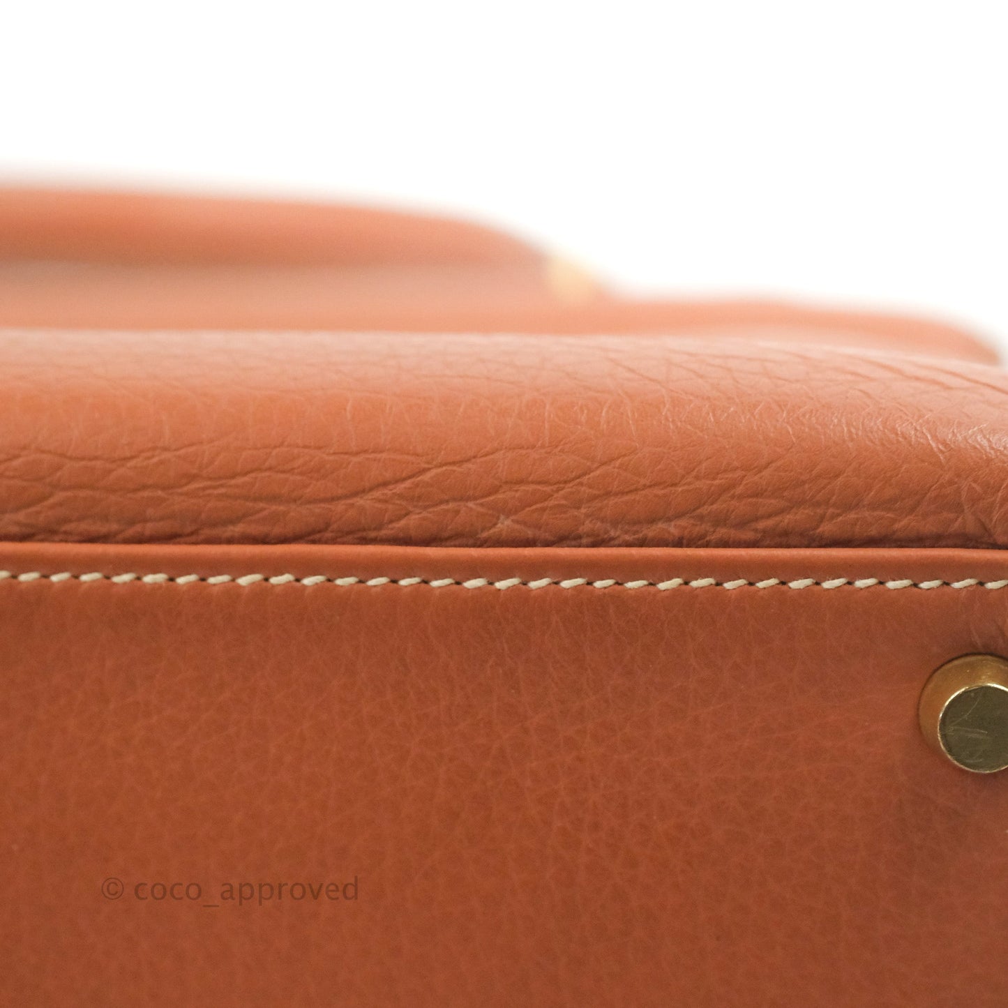 Hermès Kelly 32 Retourne Gold Clemence Gold Hardware