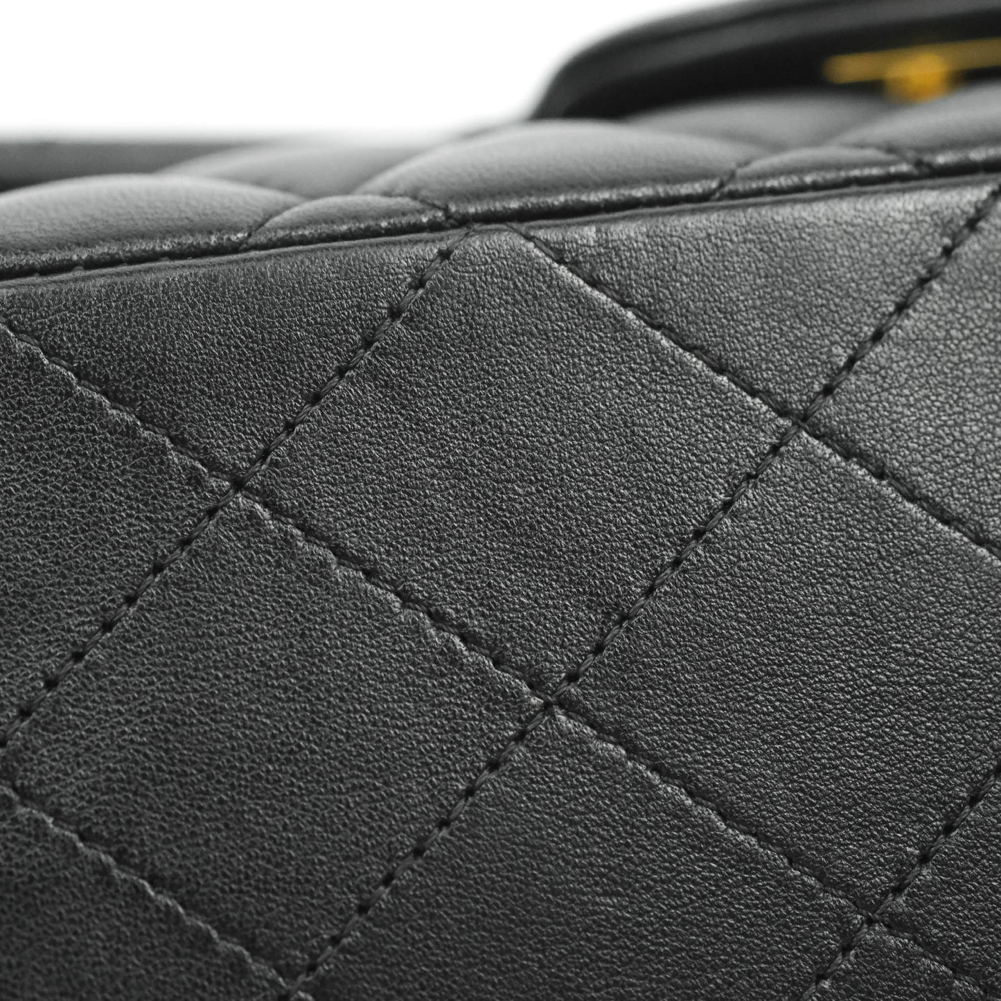 Chanel Classic M/L Flap Bag Black Lambskin Gold Hardware