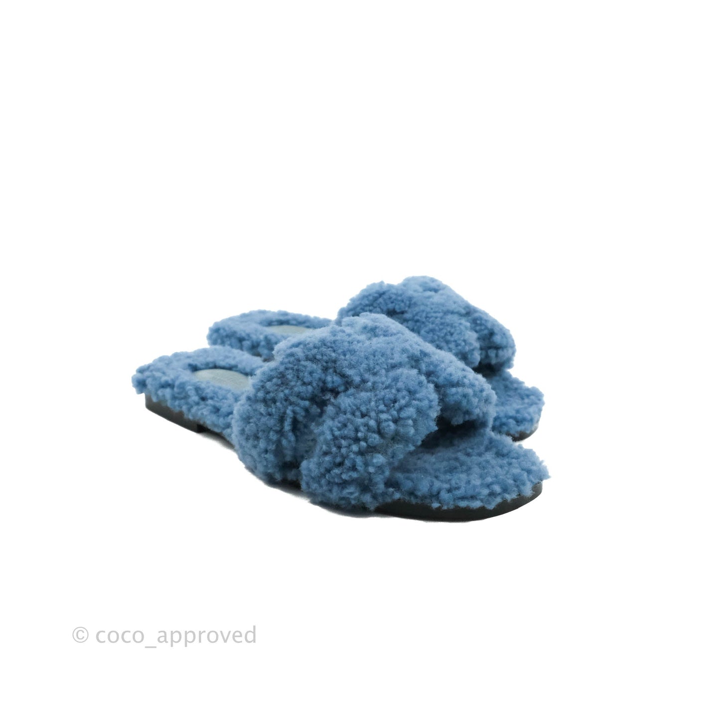 Hermès Teddy Oran Sandals in Bleu Size 37