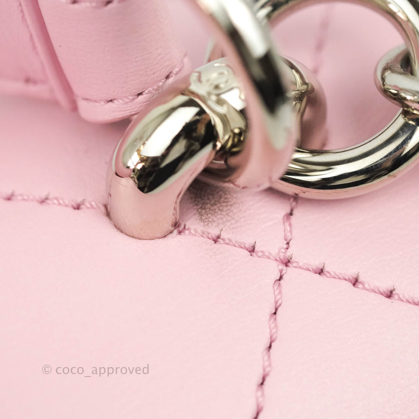 Chanel Stitched Ring My Bag Flap Crossbody Pink Calfskin