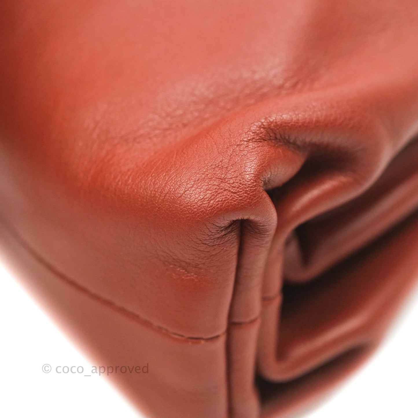 Bottega Veneta Butter Calfskin The Mini Pouch Bordeaux Brick Red