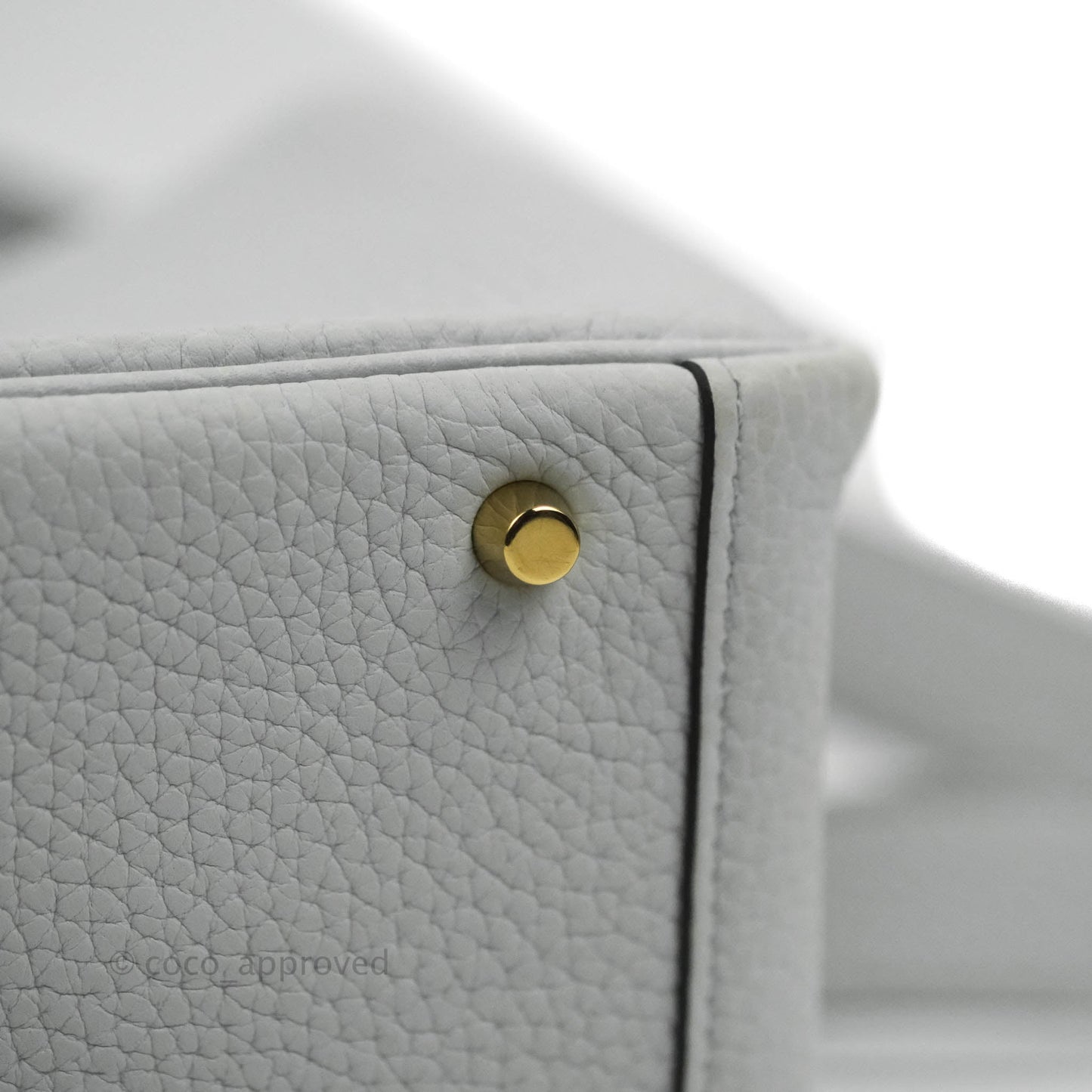 Hermès Mini Lindy 20 Blue Pale Clemence Gold Hardware