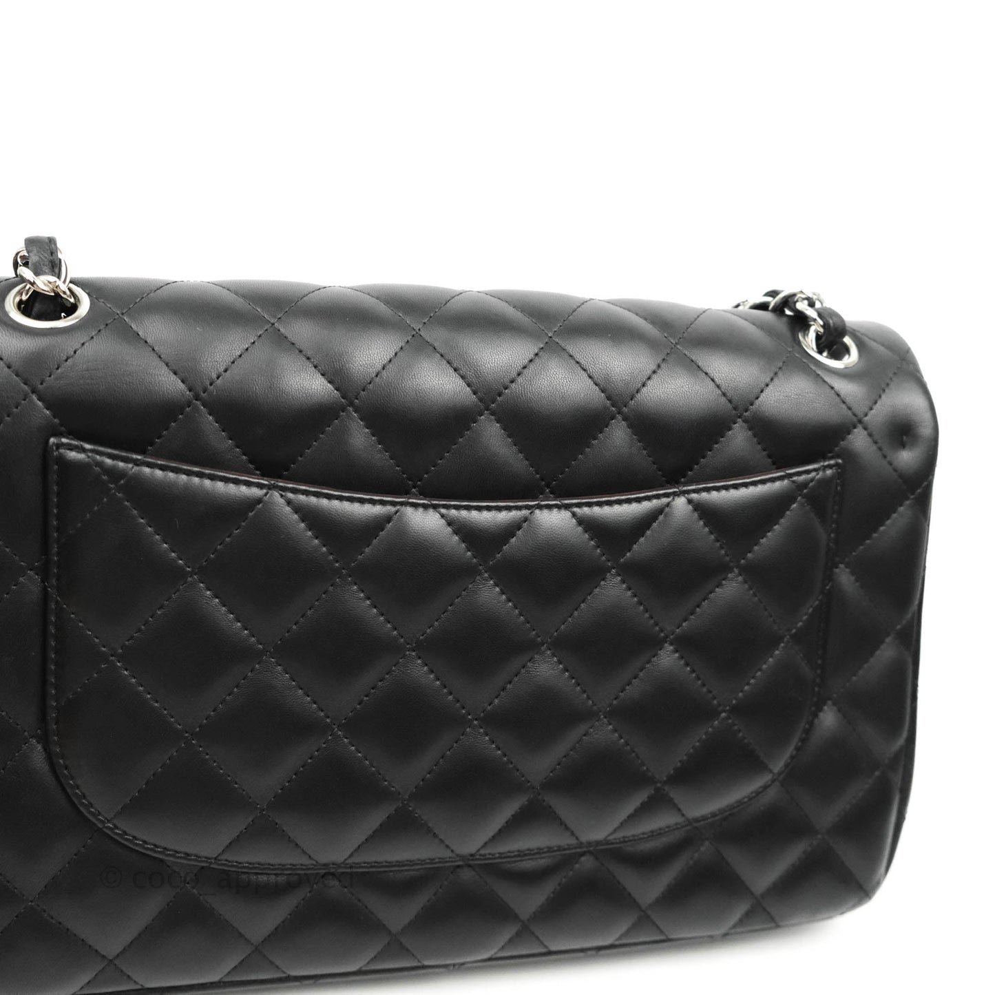 Chanel Jumbo Double Flap Black Lambskin Silver Hardware⁣⁣
