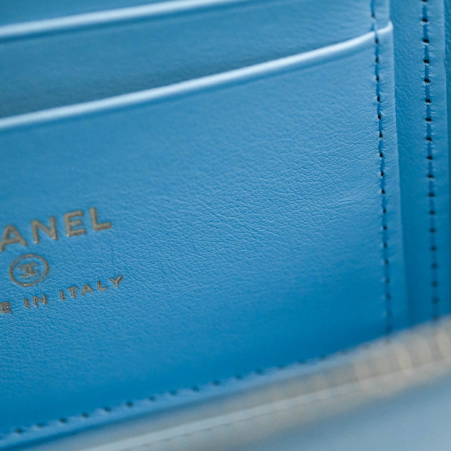 Chanel Vanity Rectangular with Top Handle Pick Me Up Blue Caviar Aged Gold Hardware 22S