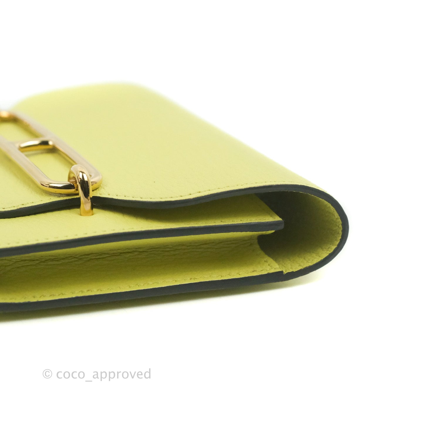 Hermès Roulis Slim Wallet Chevre Mysore Jaune Bourgeon Gold Hardware