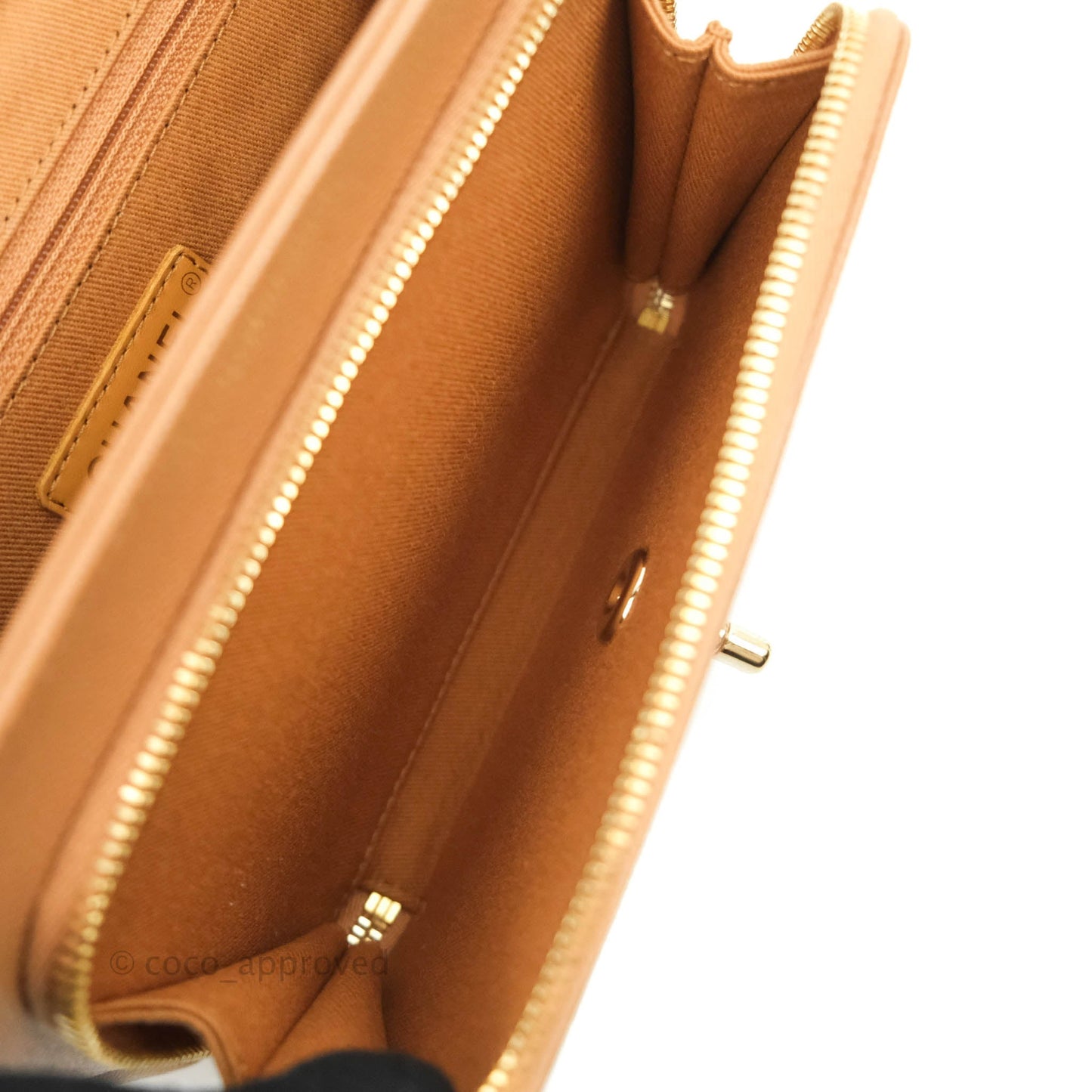 Chanel Quilted Medium Business Affinity Flap Caramel Caviar Gold Hardware 21P