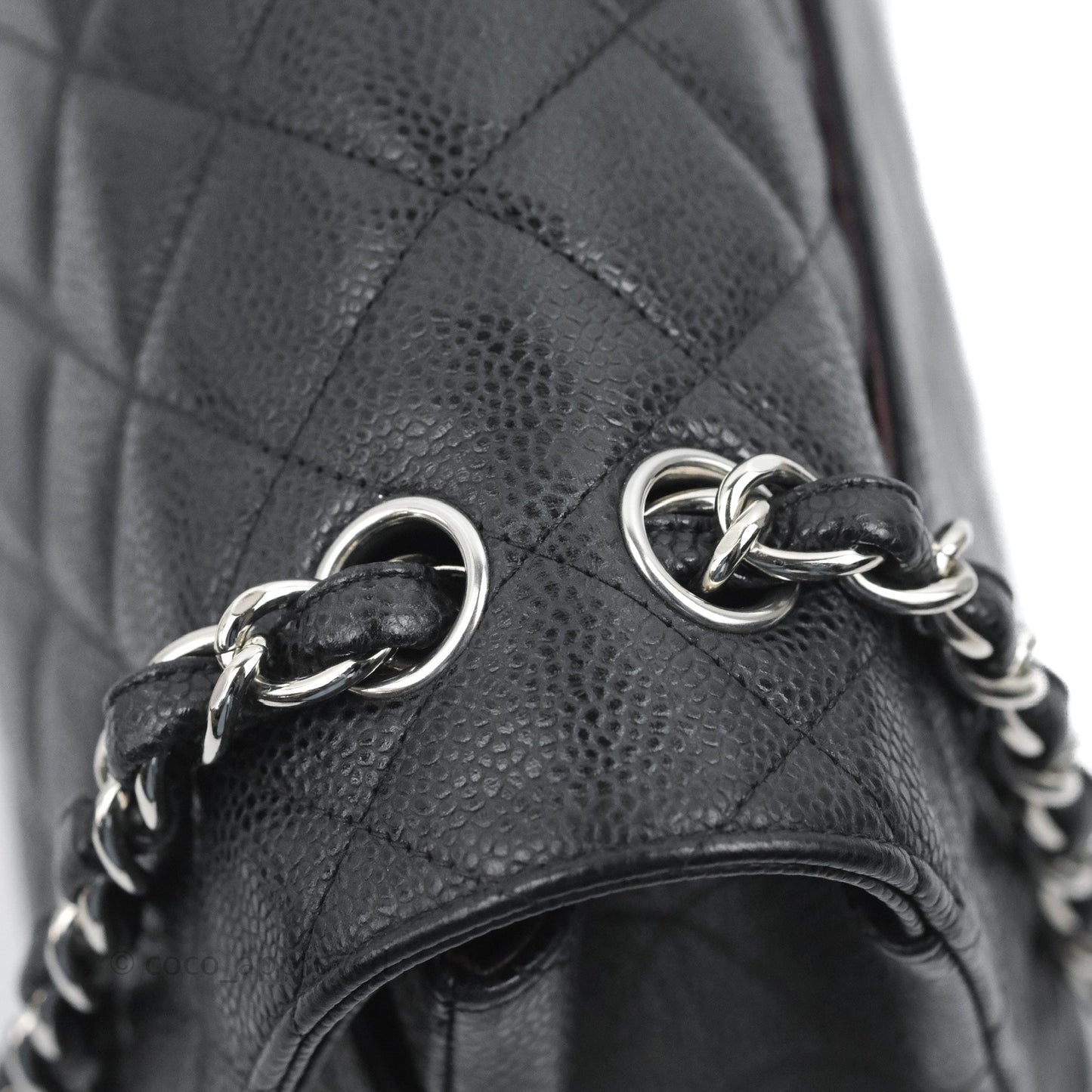 Chanel Jumbo Double Flap Black Caviar Silver Hardware⁣⁣