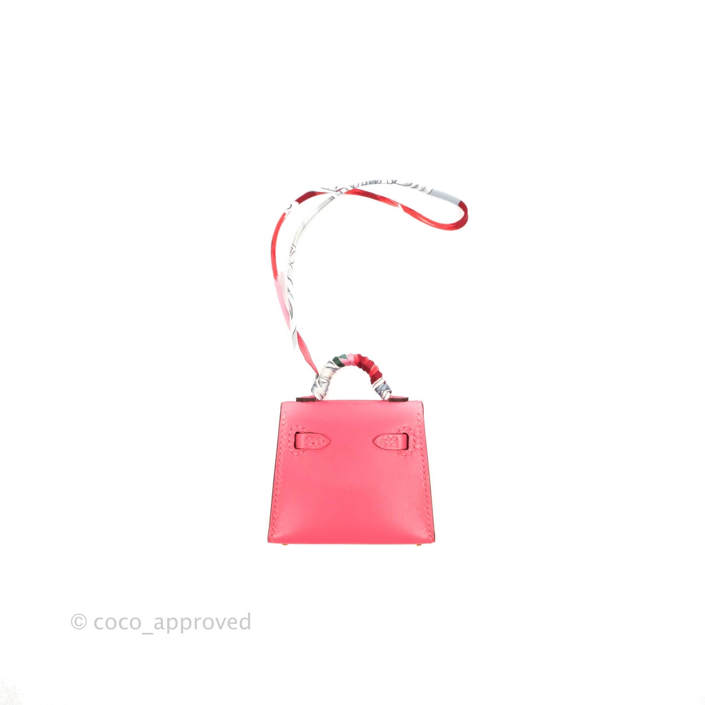 Hermès Kelly Twilly Around Bag Charm Pink Tadelakt Gold Hardware