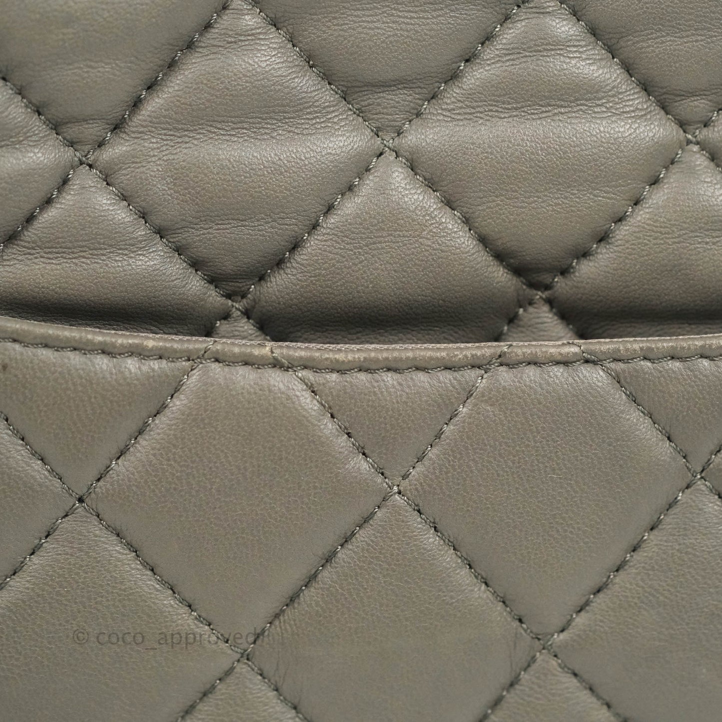 Chanel Medium Quilted Soft Accordion Flap Bag Grey Lambskin