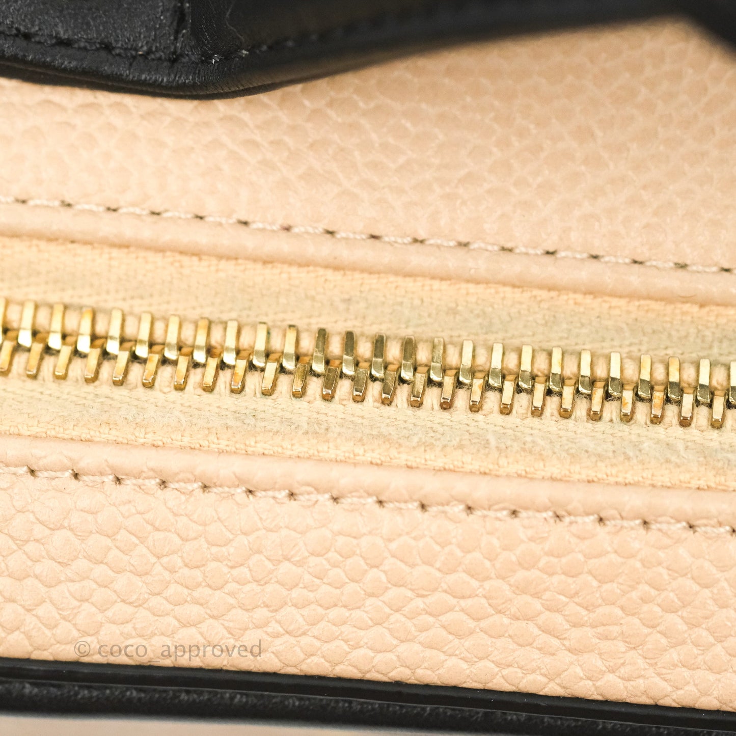 Chanel Quilted Medium CC Filigree Vanity Case Beige Caviar Aged Gold Hardware