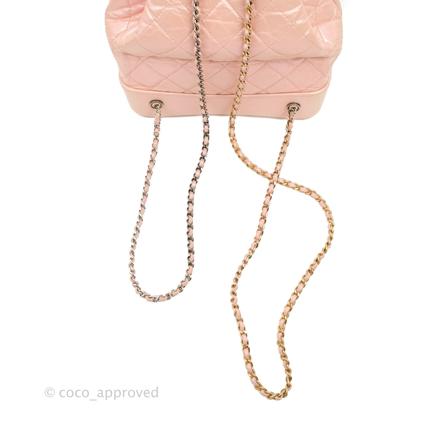 Chanel Small Gabrielle Backpack Iridescent Pink Aged Calfskin