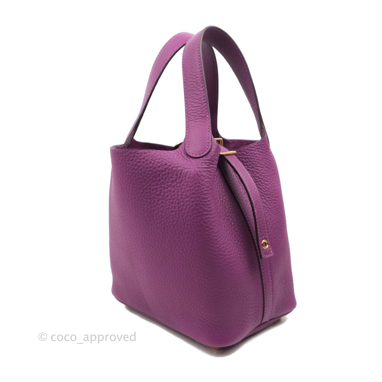 Hermès Picotin Lock 18 P9 Anemone Clemence Gold Hardware