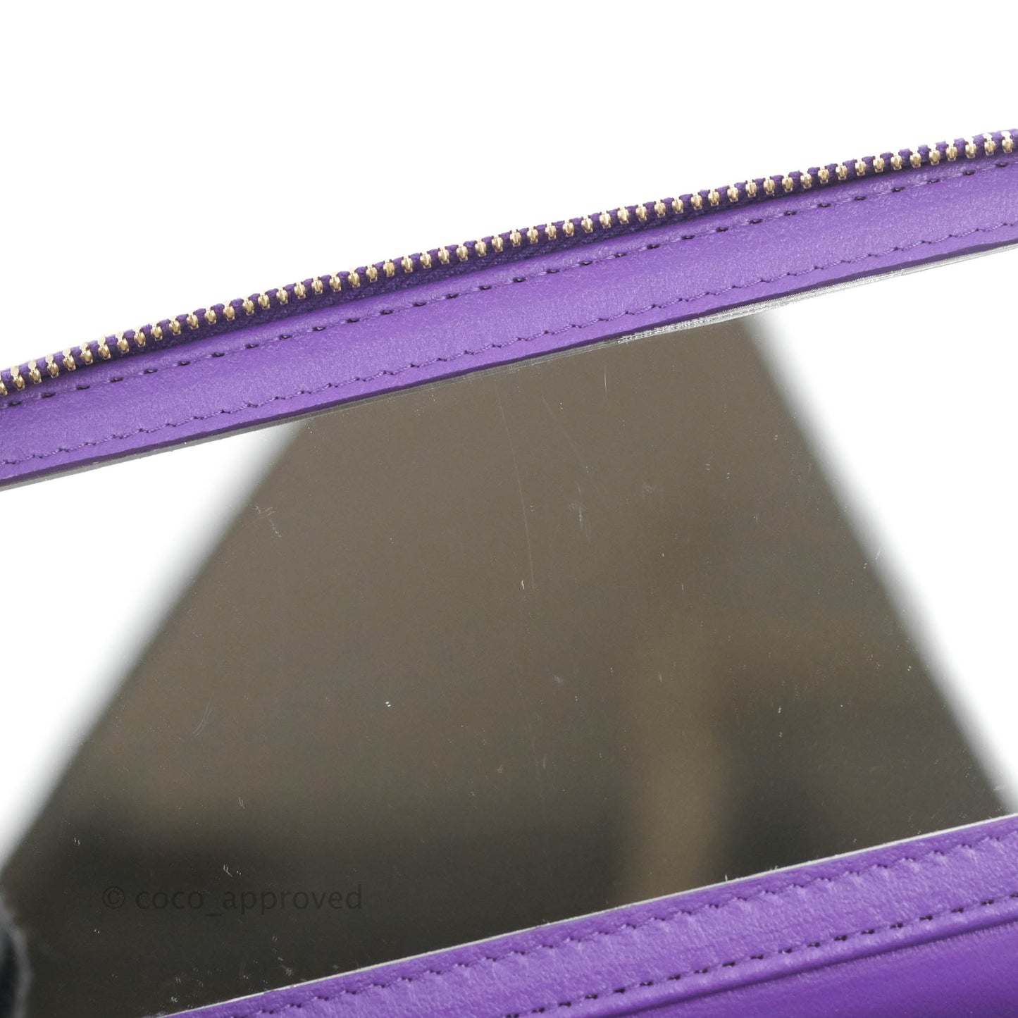 Chanel Vanity Rectangular Top Handle Purple Lambskin Gold Hardware