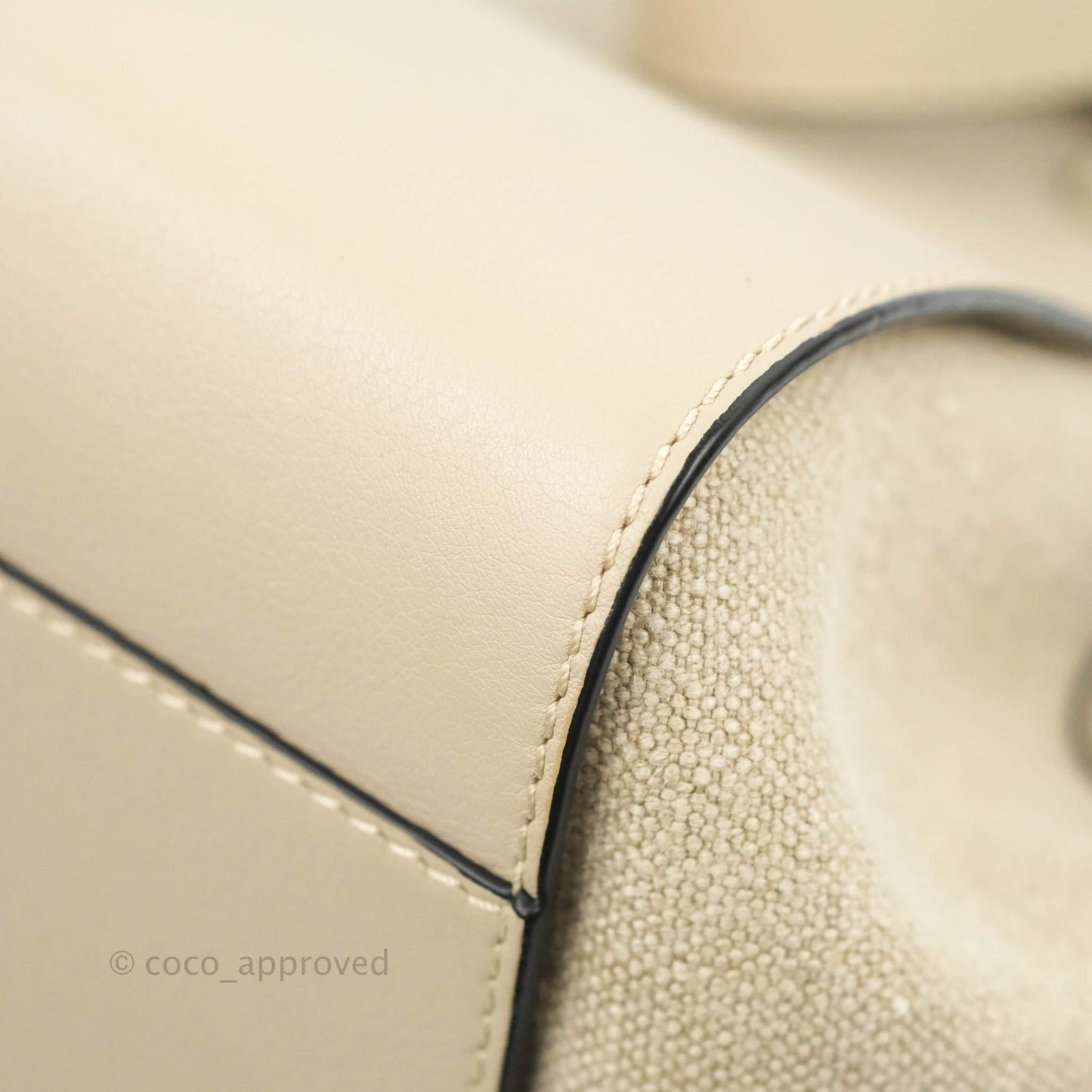 Loewe Mini Hammock Drawstring in Classic Beige Calfskin