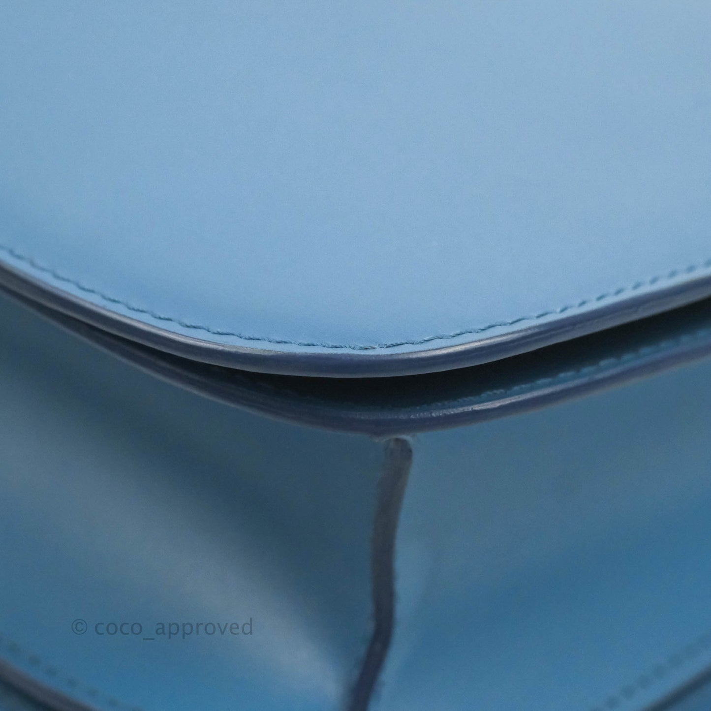 Celine Medium Classic Box Flap Blue Calfskin Silver Hardware