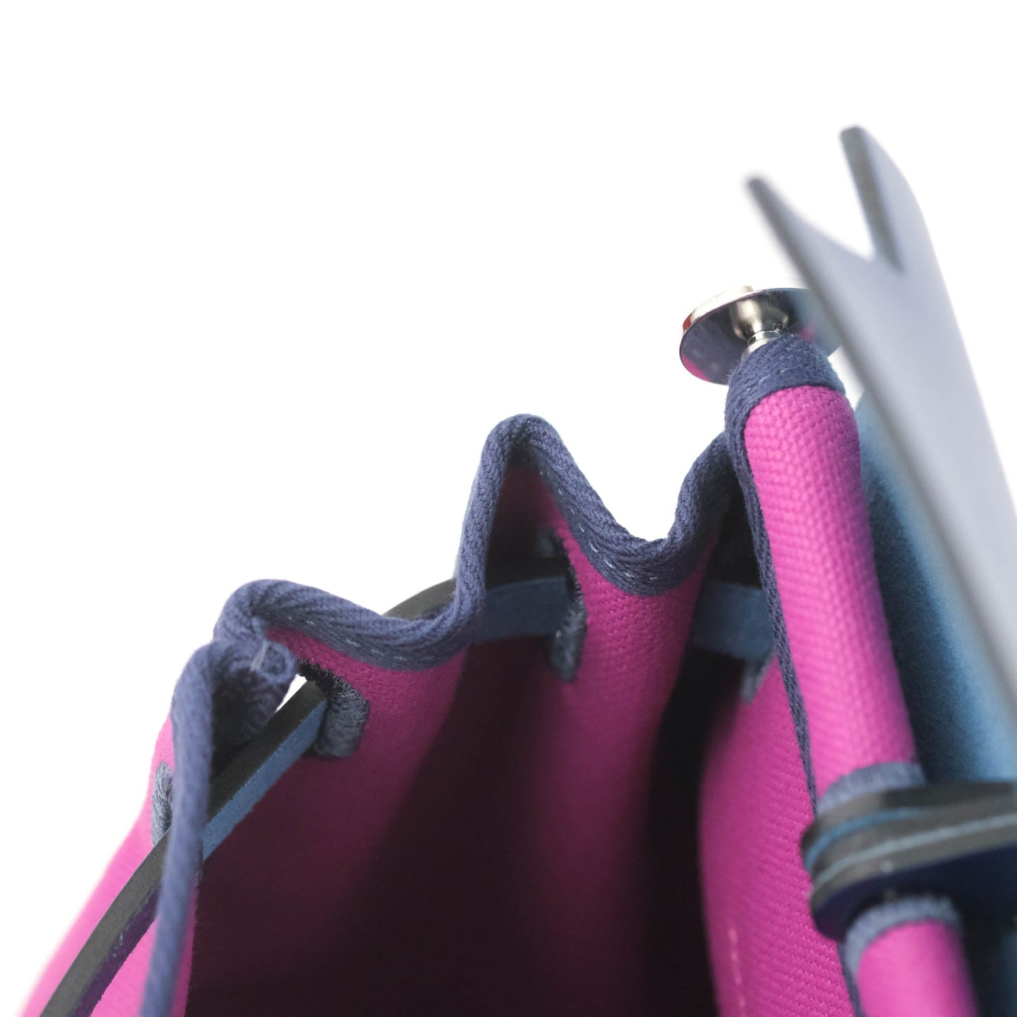 Hermès Herbag Zip 31 Toile Militaire Vache Hunter Rose Pourpre Bleu Saphir Palladium Hardware