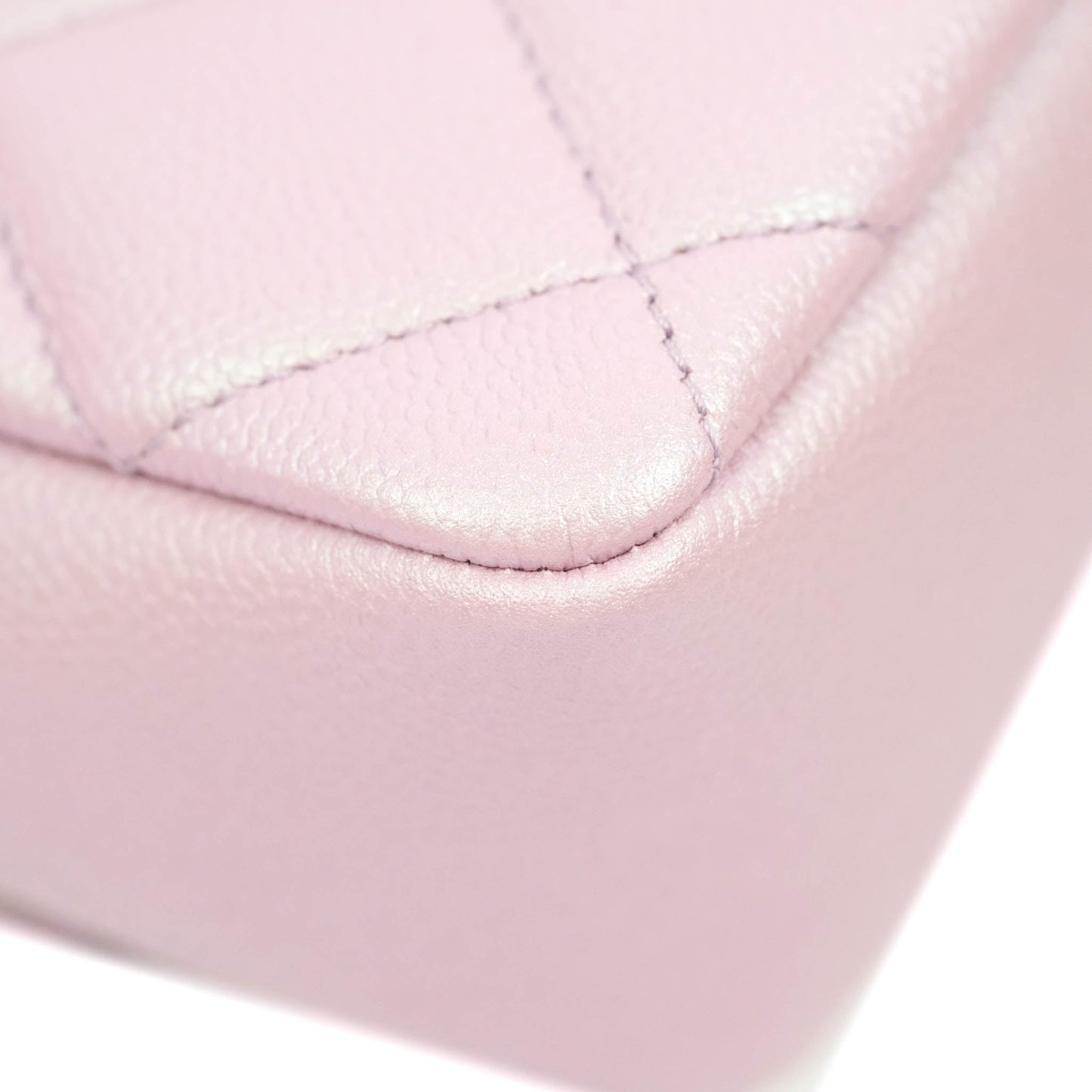 Chanel Quilted My Perfect Mini Iridescent Pink Caviar Aged Gold Hardware 21K